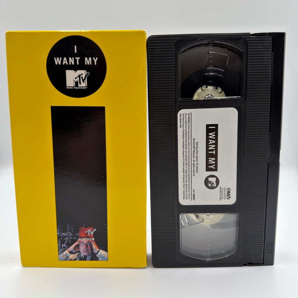 I Want My MTV VHS 1996 Classic Promos Denis Leary Joes Apartment LV 49687 Yellow